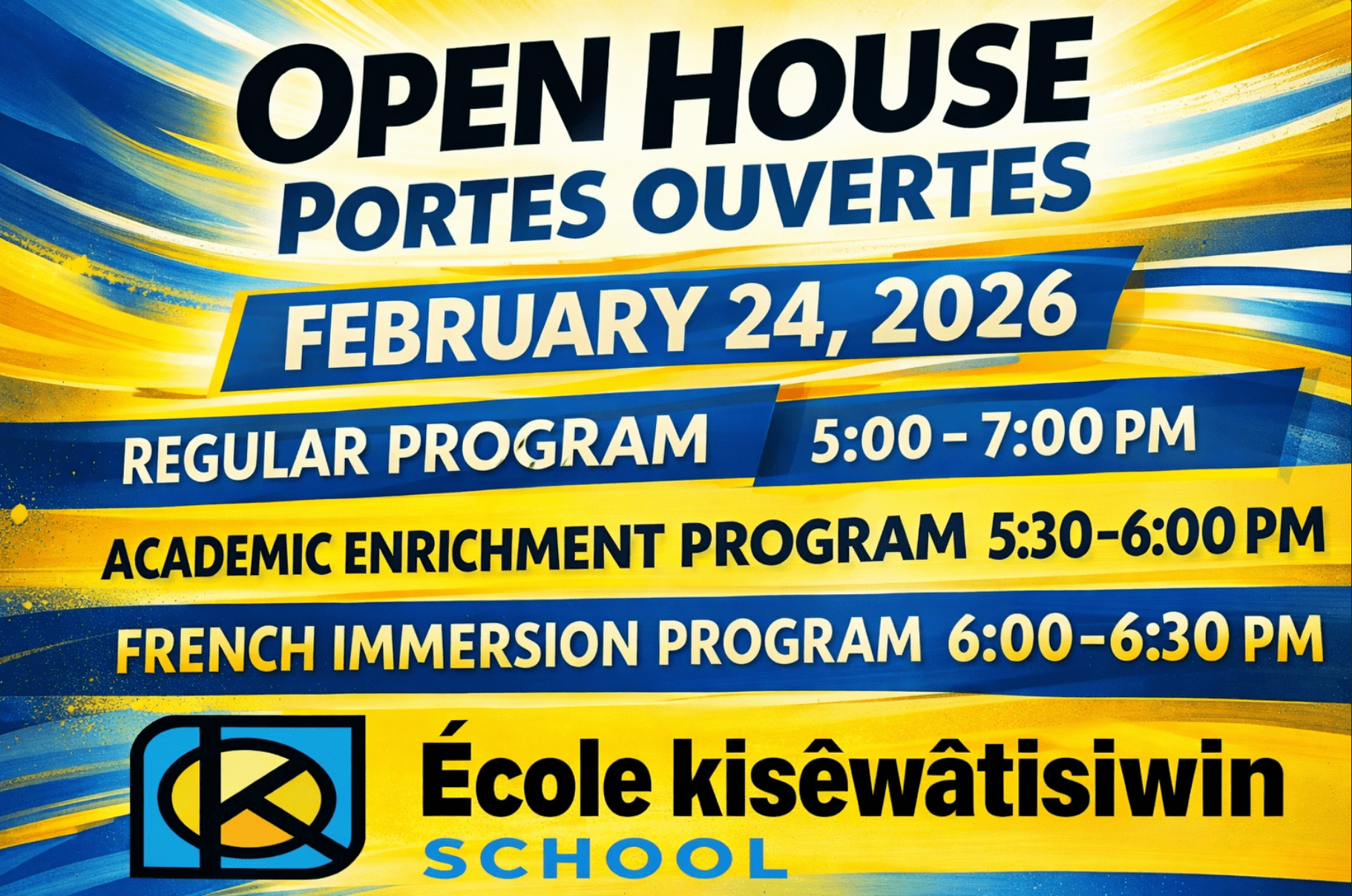 Open House / Portes Ouvertes
February 24, 2026